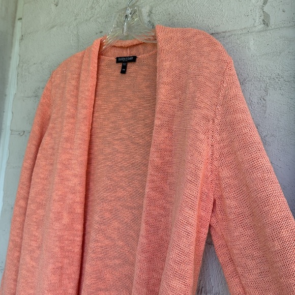 Eileen Fisher Women’s Orange Linen Blend Open Front Cardigan Size PM - Picture 5 of 11